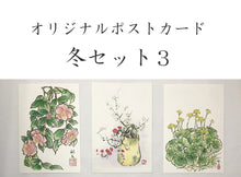画像をギャラリービューアに読み込む, ポストカード【冬】<br>３枚セット<br>オリジナル／季節の花
