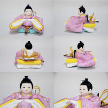 画像をギャラリービューアに読み込む, みやび雛 <br>桃色/薄藤(金襴) <br>平飾りセット　
