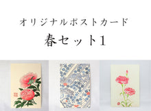 画像をギャラリービューアに読み込む, ポストカード【春】<br>３枚セット<br>オリジナル／季節の花

