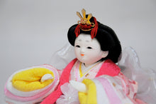 画像をギャラリービューアに読み込む, みやび雛 <br>桃色/薄藤(金襴) <br>平飾りセット　
