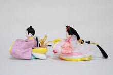 画像をギャラリービューアに読み込む, みやび雛 <br>桃色/薄藤(金襴) <br>平飾りセット　
