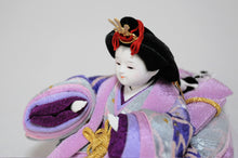 画像をギャラリービューアに読み込む, みやび雛 <br>紫/薄墨(ちりめん) <br>平飾りセット
