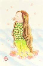 画像をギャラリービューアに読み込む, アマビエ和紙はがき<br>３枚セット① 美濃和紙<br>光触媒／ポストカード
